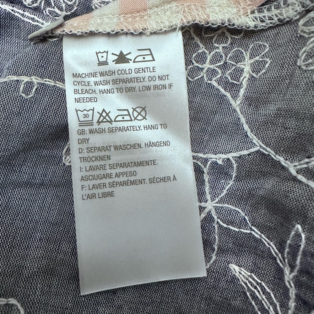 LOGO by Lori Goldstein Pink and White Striped Slub Henley
Top with Embroidery 1X - Picture 15 of 16